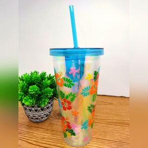 Tumbler 23 Oz.Double Wall Insulation Floral Cup